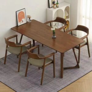 Scandinavian V-Shaped Leg Long Table