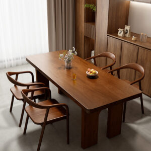 Jifeng Solid Wood Dining Table and Chair Set