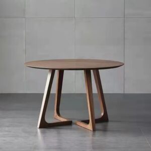 Nordic solid wood round table dining table