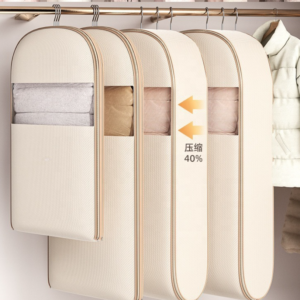 Fabric foldable jacket storage bag travel packing bag