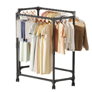 Multi functional, movable, detachable, rust proof hexagonal metal drying rack