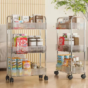 Multi layer storage rack with wheeled mobile storage