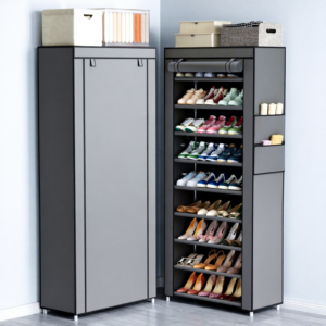 10-layer dustproof shoe rack with non-woven fabric shoe storage cabinet