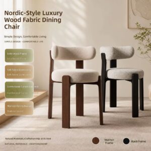 Customizable modern style portable wooden dining chairs, waterproof modern home furniture, suitable for dining and living rooms