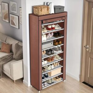 10 layer dust-proof shoe cabinet with non-woven fabric cover shoe rack bracket