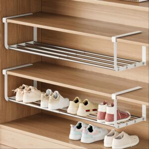 Stainless steel extendable shoe rack multifunctional storage rack