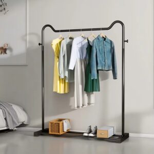 Single pole metal simple clothes hanger, living room bedroom, home balcony, rust proof clothes rack
