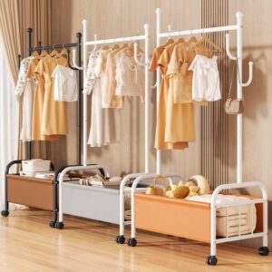 Customizable and movable metal hanger, leather storage basket, hanger organizer