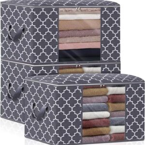 Foldable blanket storage bag for clothing storage